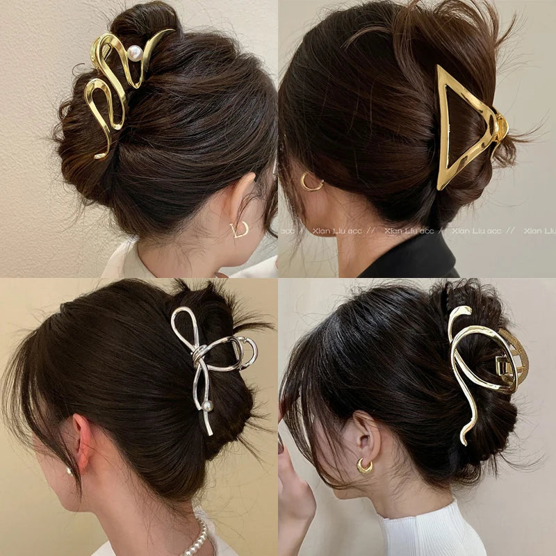 Metal Geometric Hair Claws Fashion Hairpins