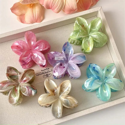 Summer Acrylic Flower Hair Clip - Trendy Korean