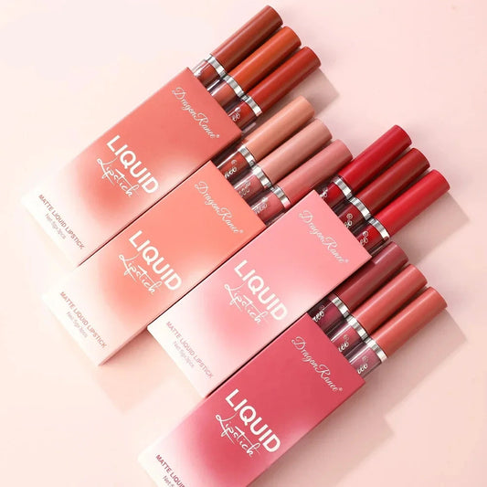 Korean Matte Lipstick Set Waterproof Long-Lasting Makeup