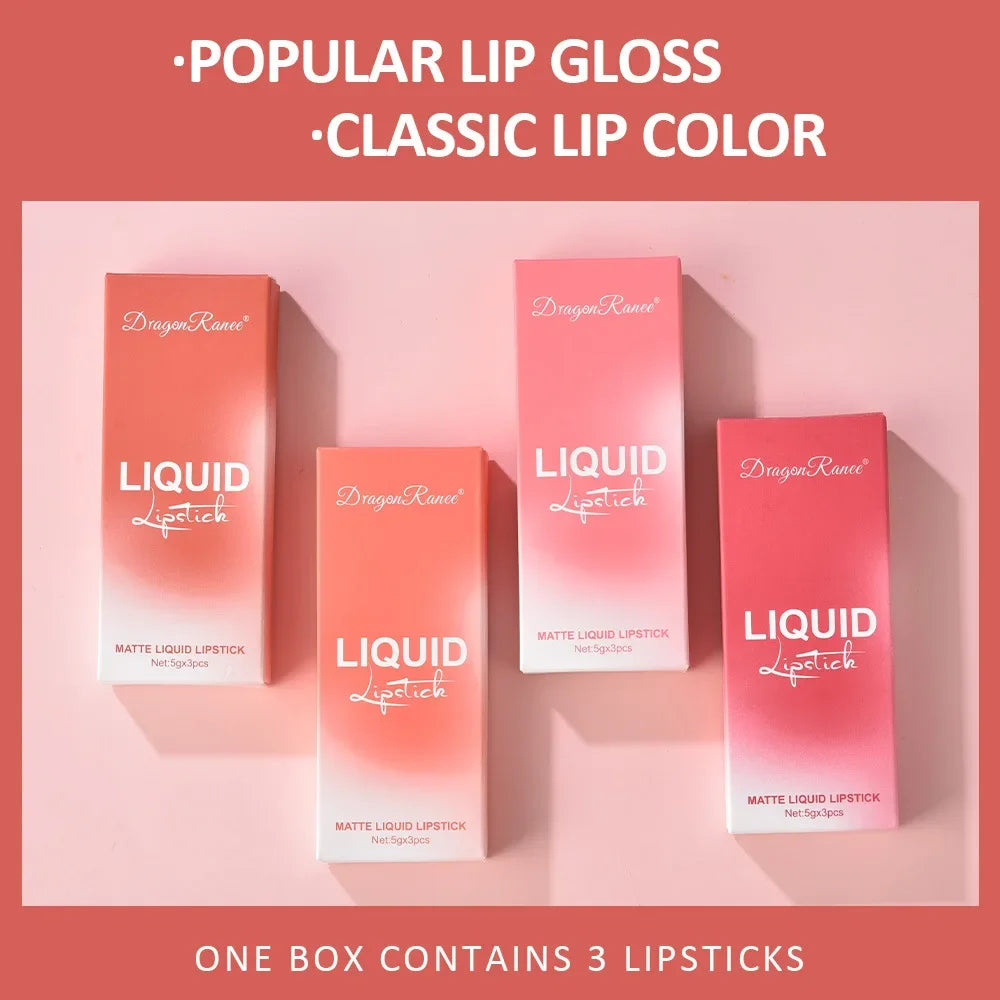 Korean Matte Lipstick Set Waterproof Long-Lasting Makeup