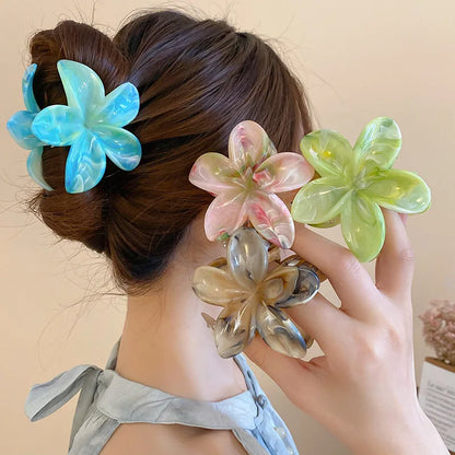 Summer Acrylic Flower Hair Clip - Trendy Korean