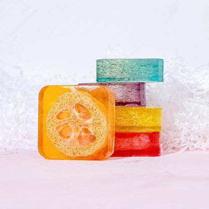 100g Kojic Acid Soap with Loofah - Handmade Bath Bar