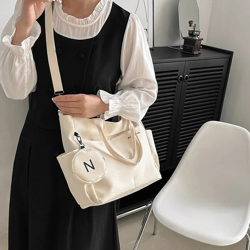 Women’s Canvas Crossbody Tote Bag